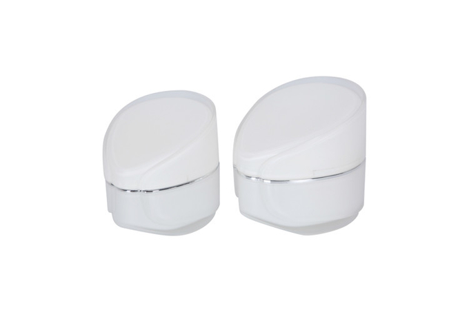 120ml Acrylic Lotion Cosmetic Pump Bottle Set Jar Obliquely Round Triangle For Personal Care 0