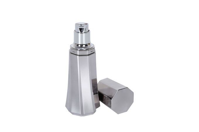 Polygon Shape Acrylic Lotion Bottle Eye Cream Jar Cosmetic Packaging Set 100ml 1