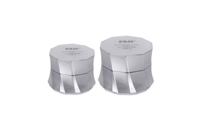 Polygon Shape Acrylic Lotion Bottle Eye Cream Jar Cosmetic Packaging Set 100ml 2
