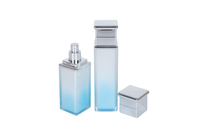 80 / 100ml Square Acylic Serum Lotion Bottle Skincare Cosmetic Set Cream Jar 0