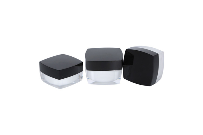 Acrylic Lotion Cosmetic Pump Bottle 15g Square Cream Jar Skincare Set 1