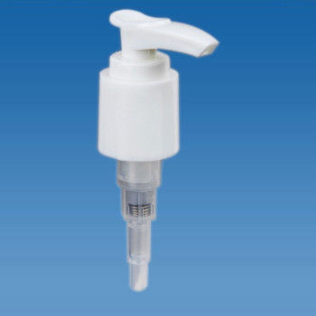 White Plastic Shampoo Bottle Lotion Pump Replacement With RIbbed Neck UKCM-02A-B1
