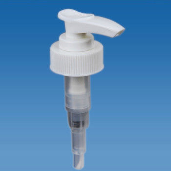 White Plastic Shampoo Bottle Lotion Pump Replacement With RIbbed Neck UKCM-02A-B1
