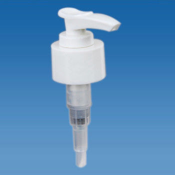 White Plastic Shampoo Bottle Lotion Pump Replacement With RIbbed Neck UKCM-02A-B1