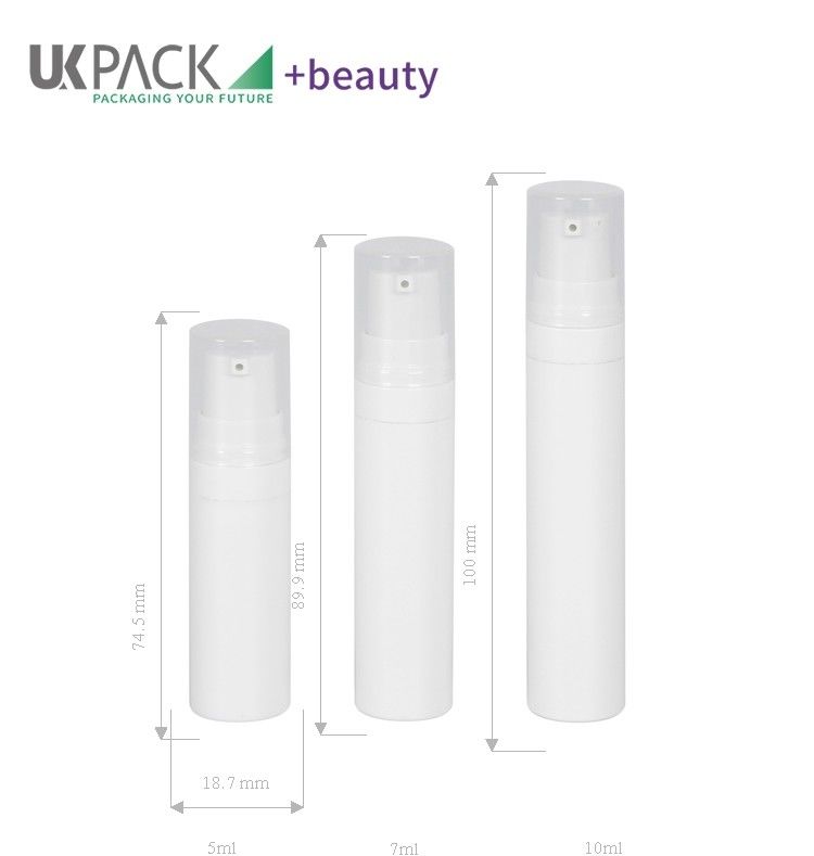 5ml 8ml 10ml White Pp Airless Skin Care Pump Bottle For Travel Set