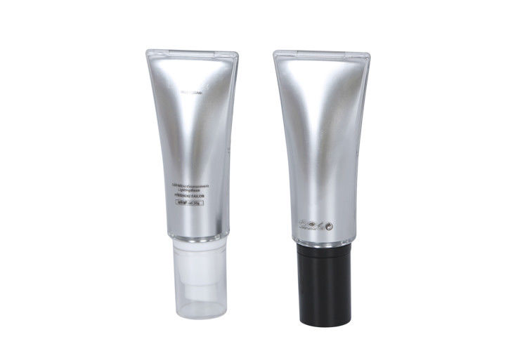 30mm OD 145mm Height Acrylic Airless Pump Tube Cosmetic Packaging Eye Cream for BB/CC Cream