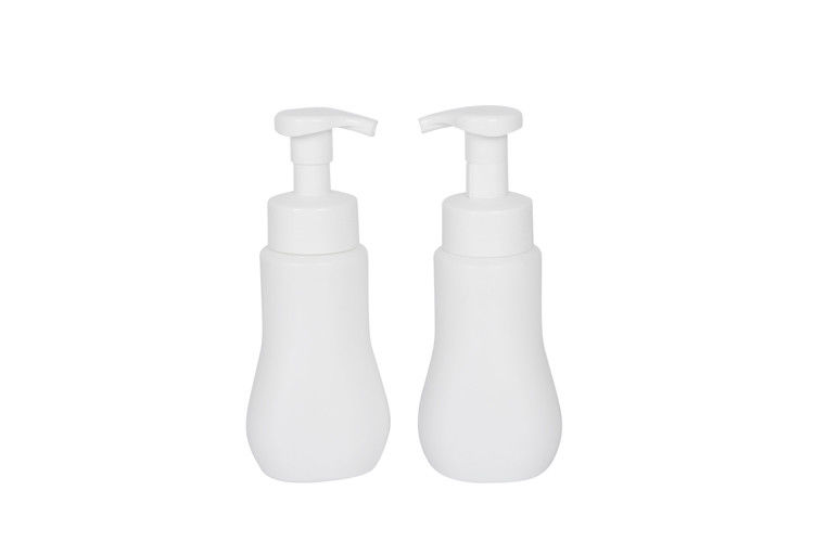 8oz Wavy Shape HDPE Mousse Foaming Bottle With 3cc Output