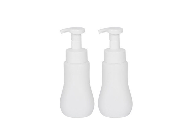 8oz Wavy Shape HDPE Mousse Foaming Bottle With 3cc Output