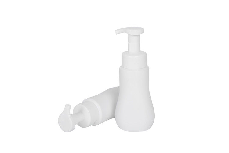 8oz Wavy Shape HDPE Mousse Foaming Bottle With 3cc Output