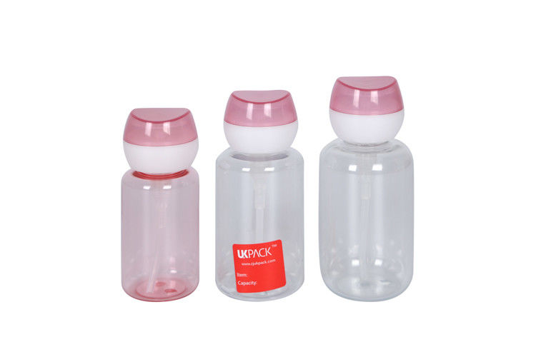 Flower Pump 100 200 300ml PET Nail Polish Remover Bottle