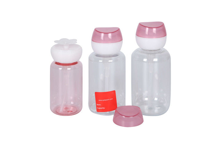 Flower Pump 100 200 300ml PET Nail Polish Remover Bottle