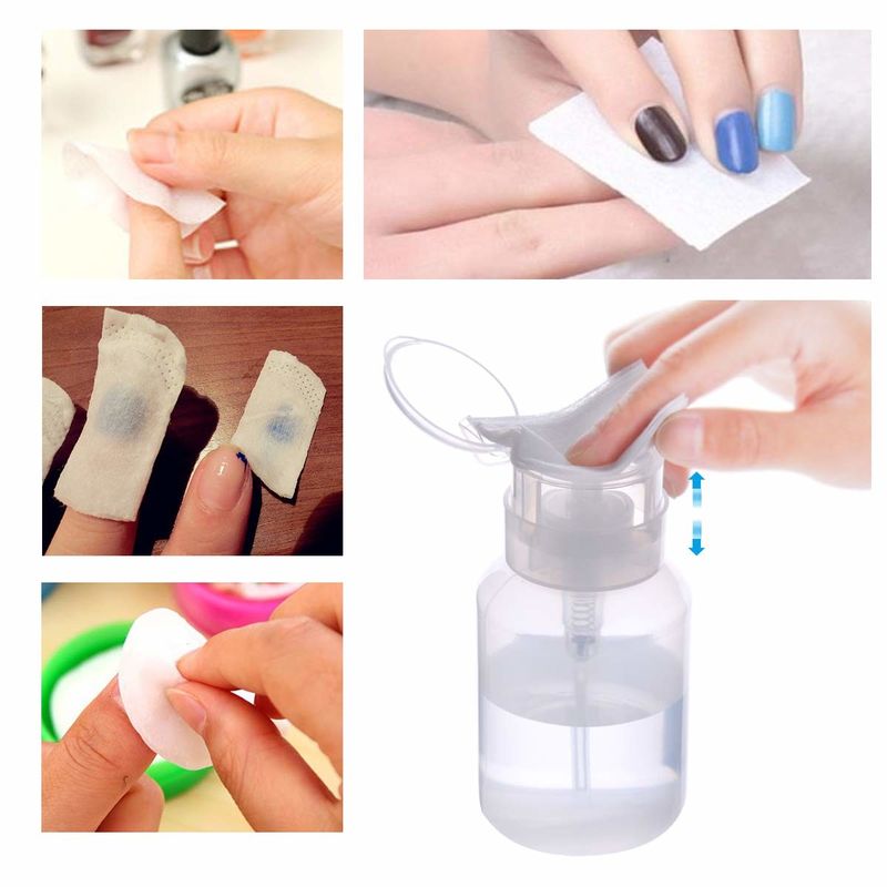 Flower Pump 100 200 300ml PET Nail Polish Remover Bottle