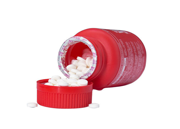 Empty White / Red PE 250ml Plastic Vitamin Bottles With PP CRC Cap Pill Storage Container Bottle
