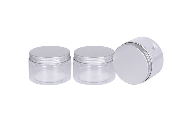 4oz Plastic PET Hair Mask Film Conatiner OD 73mm Face Cream Cosmetic Jar With Sliver Lid Aluminum Lid