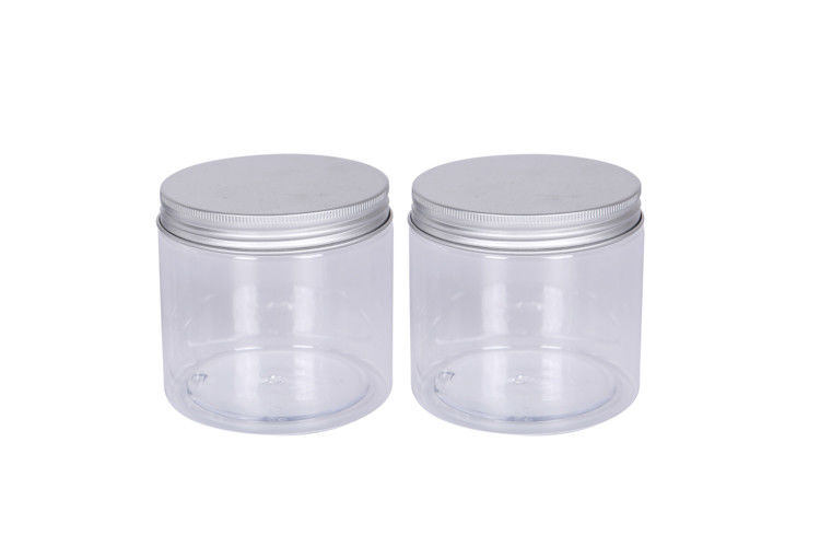 Big Capacity 500g Face Body Cream Jars PET Transparent Color 89mm Height