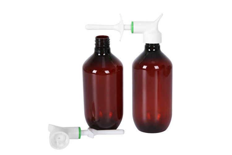 Od 75mm 2.0cc Dosage Amber Medicine Bottle 16oz With Medicine Feeding Pump