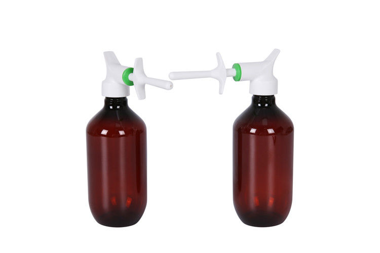 Od 75mm 2.0cc Dosage Amber Medicine Bottle 16oz With Medicine Feeding Pump