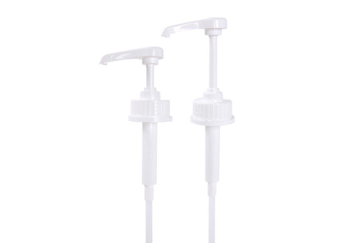 Food Safe Plastic White 43mm Coffee Syrup Dispenser Pump  Closure For Juice/Coffee Beverage Pump Dispenser With 5ml 8ml