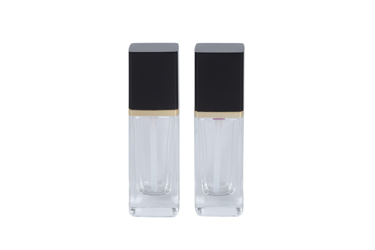 0.5oz Empty Square Clear Glass Foundation Bottle Leakproof  Makeup Cosmetic Container