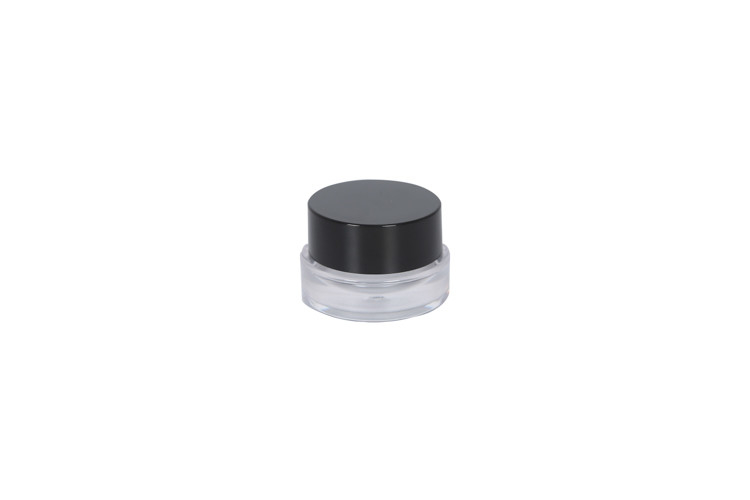 5G / 5ML Round Clear Glass Jars with Black Lids Makeup Foundation Lotion Cream Cosmetic Conatiner