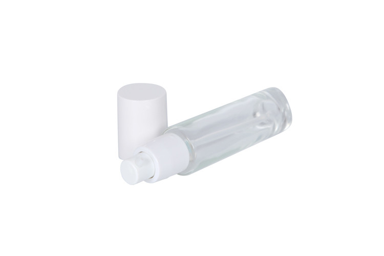 1oz Travel Foundation Bottle Flat Shoulder Frosted Glass Essence