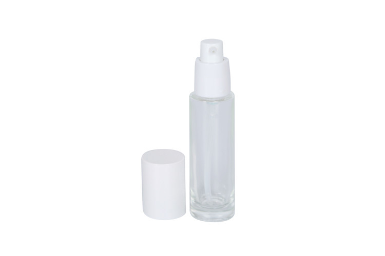 1oz Travel Foundation Bottle Flat Shoulder Frosted Glass Essence