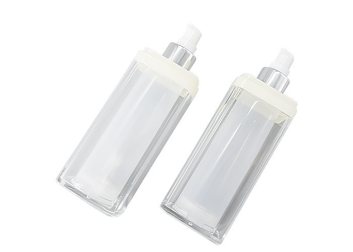 Acrylic Airless Bottle 100ml Square For Skin Care Cream