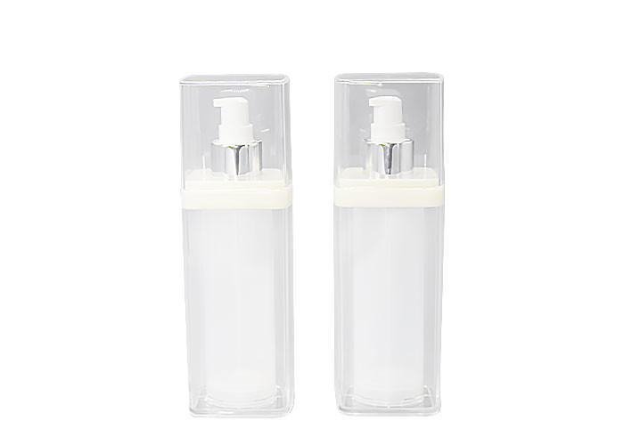Acrylic Airless Bottle 100ml Square For Skin Care Cream