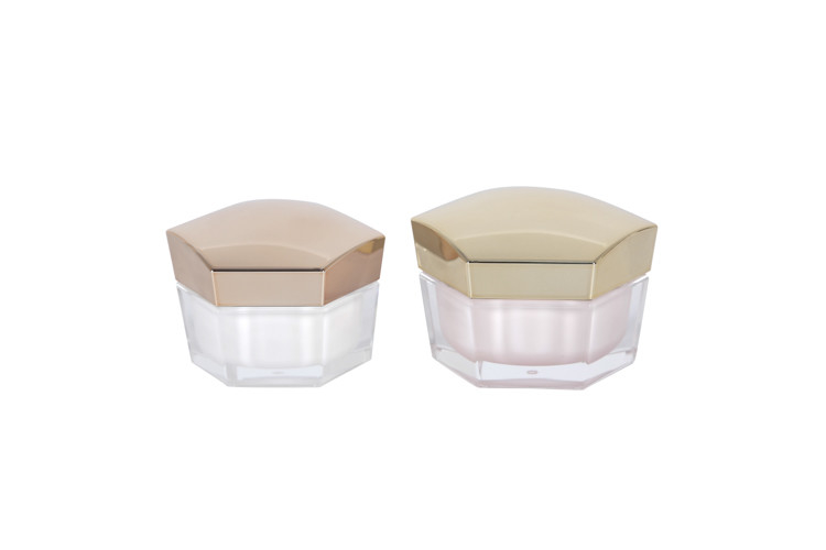 30/50/60/120/170ml Plastic Cosmetic Bottle Set With Cream Jar Skin Care Hexagon Cream Jar Empty Lotion Serum Bottle