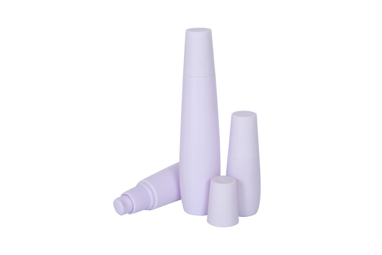 30/50/100ml Light Bulb Shape HDPE Plastic Lotion Bottles And 50g Acrylic Cream Jar Color Custom Facial Skincare Gi