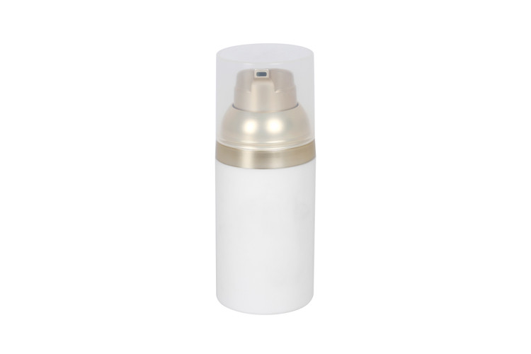 PP airless pump  bottle 30ml 50ml 75ml  Airless Dispenser Bottle With Clear Over-Cap